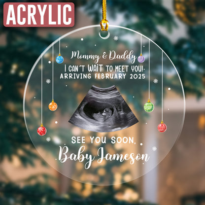 Custom Ultrasound Photo Ornament