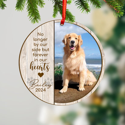 Custom Photo Memorial Dog Wood and Acrylic Ornament