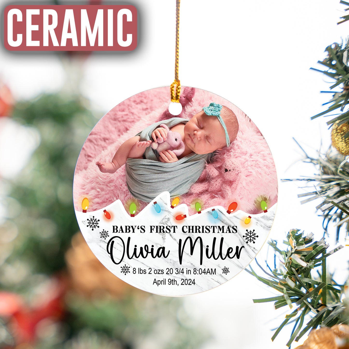 Custom Baby Photo Ornament