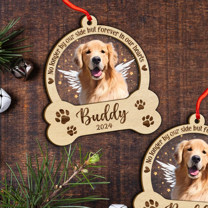 Custom Dog Memorial Photo Wood and Acrylic Ornament