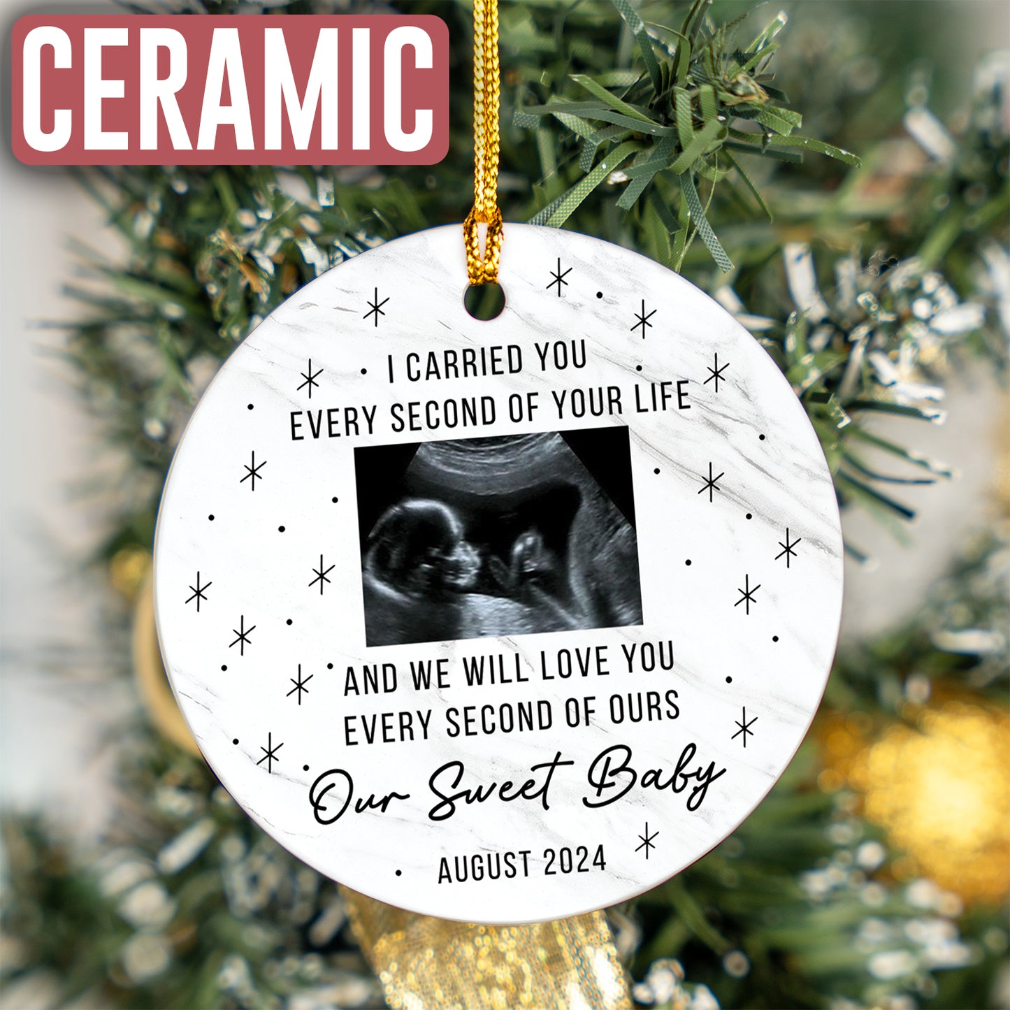 Custom Miscarriage Baby Photo Ornament