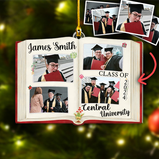 Custom Photos Graduation Photobook Ornament