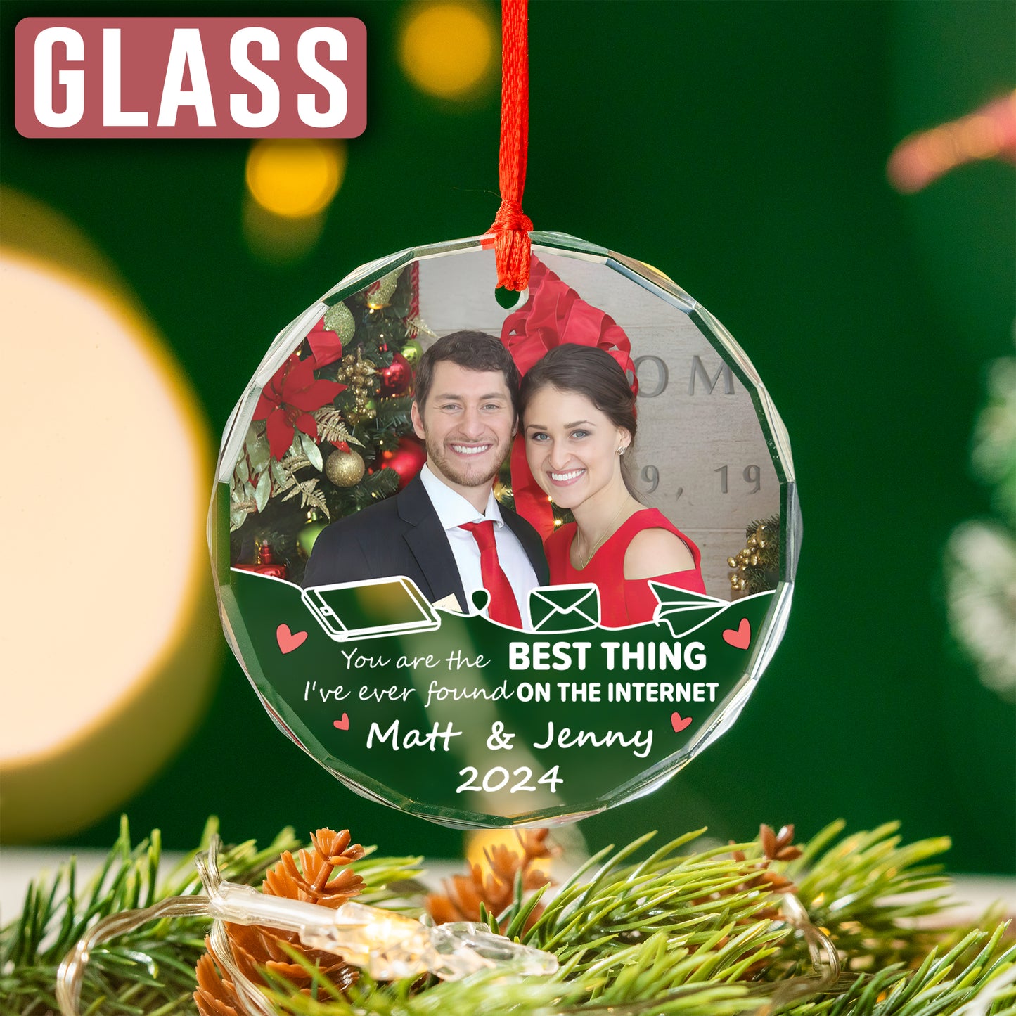 Custom Online Dating Photo Ornament