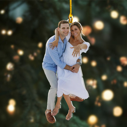 Custom Couple Photo Ornament