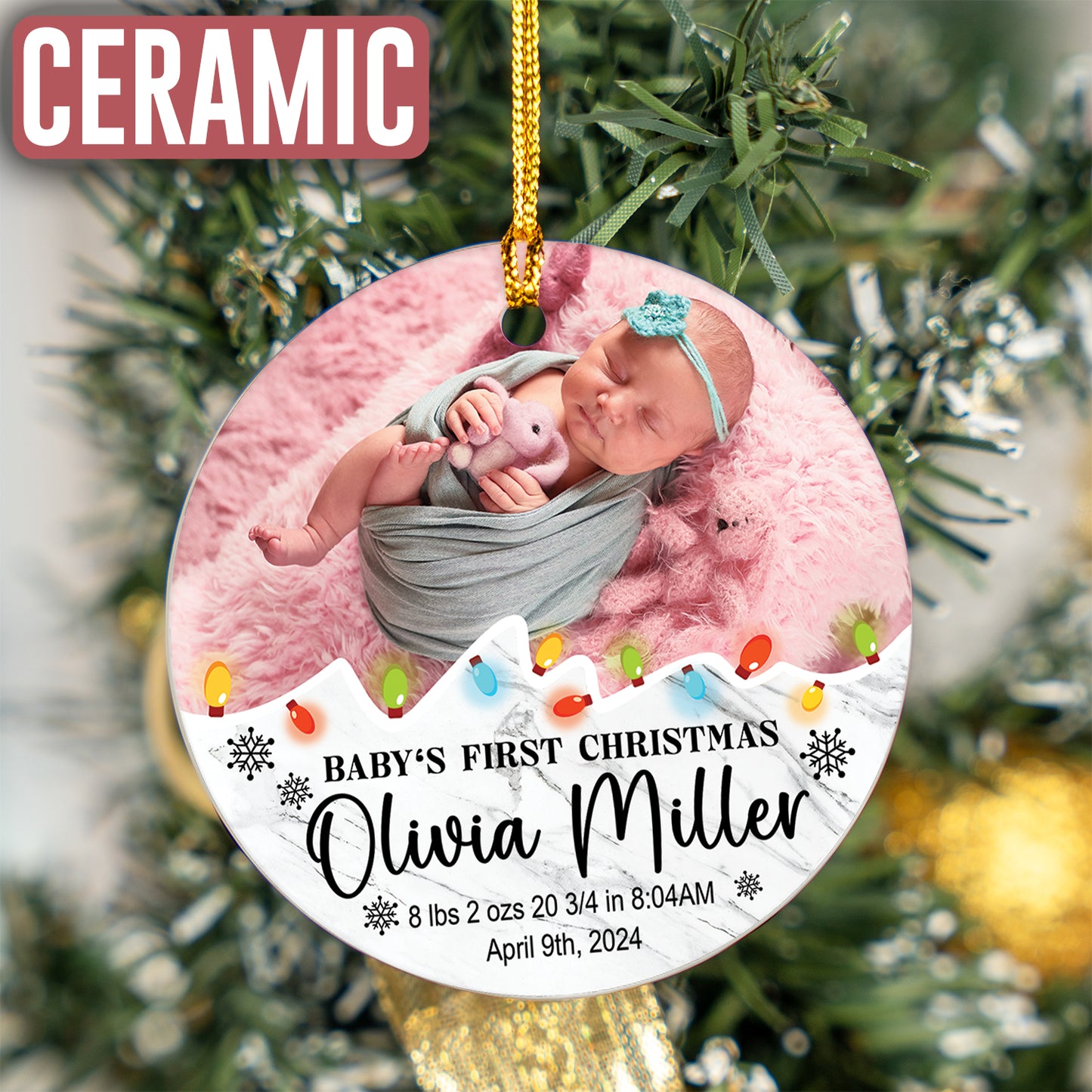 Custom Baby Photo Ornament