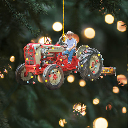 Custom Tractor Photo Ornament