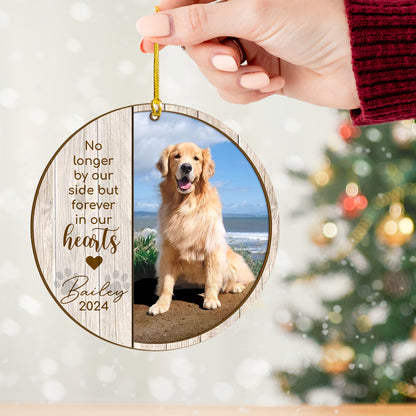 Custom Photo Memorial Dog Wood and Acrylic Ornament