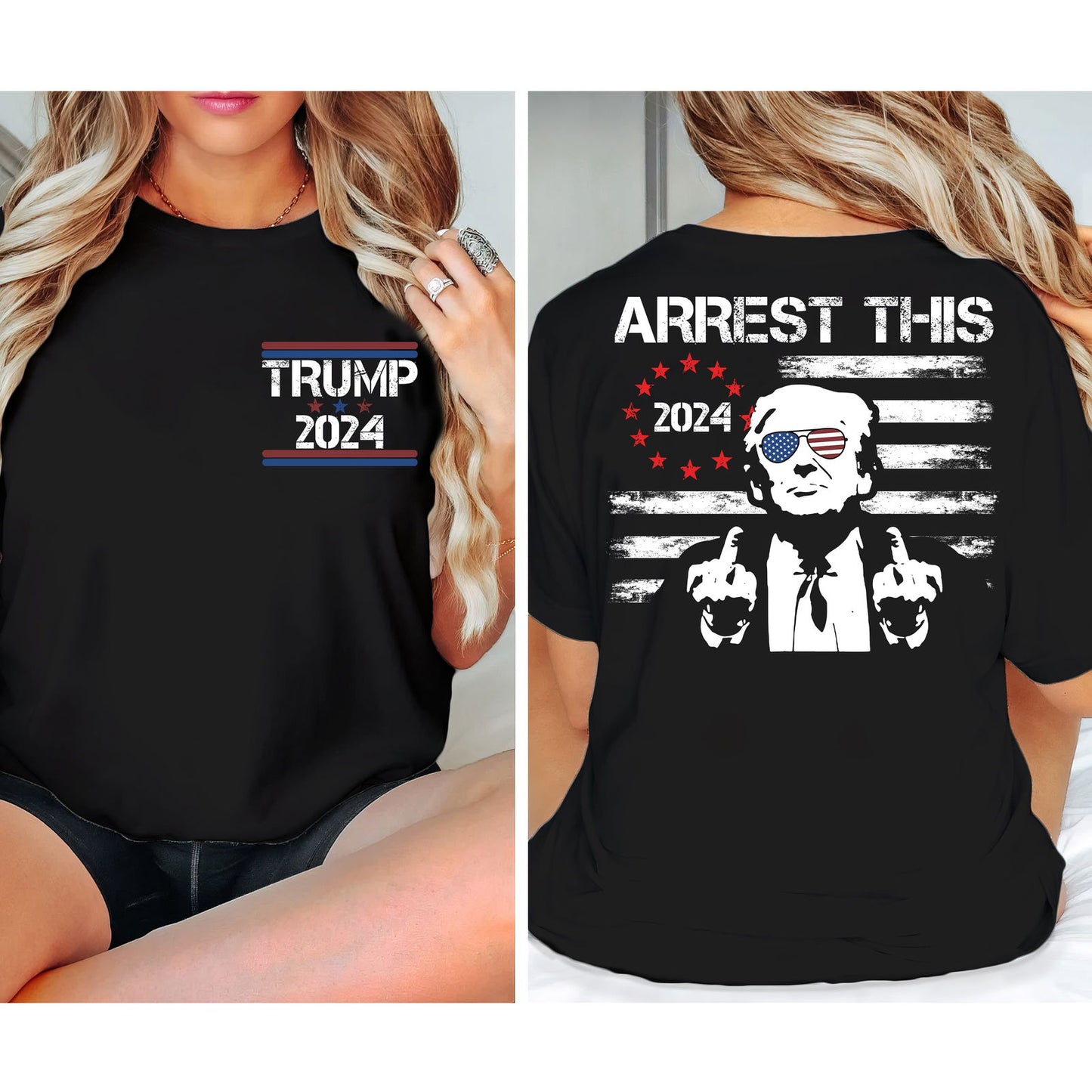 Arrest This Trump 2024 American Flag Shirt