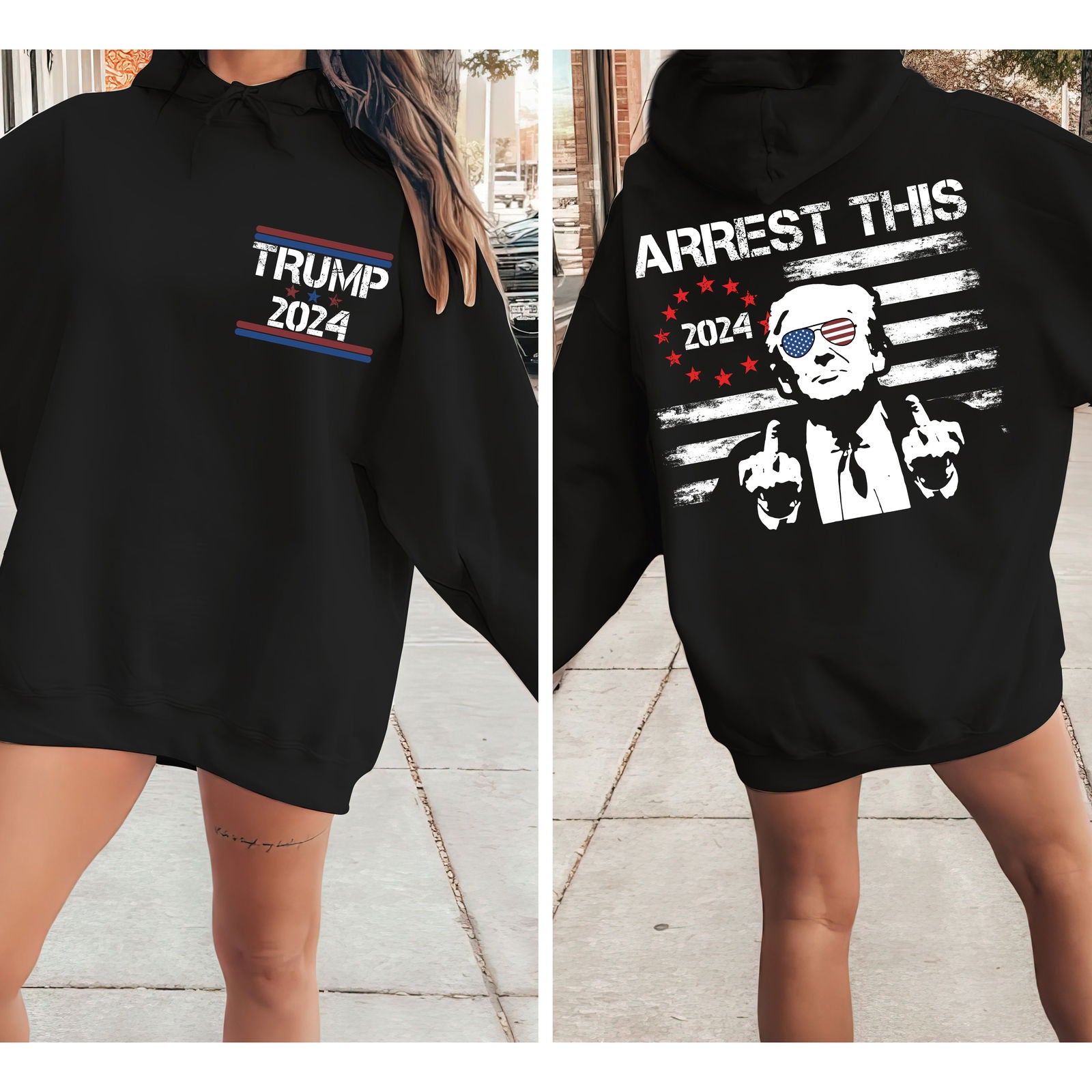 Arrest This Trump 2024 American Flag Shirt