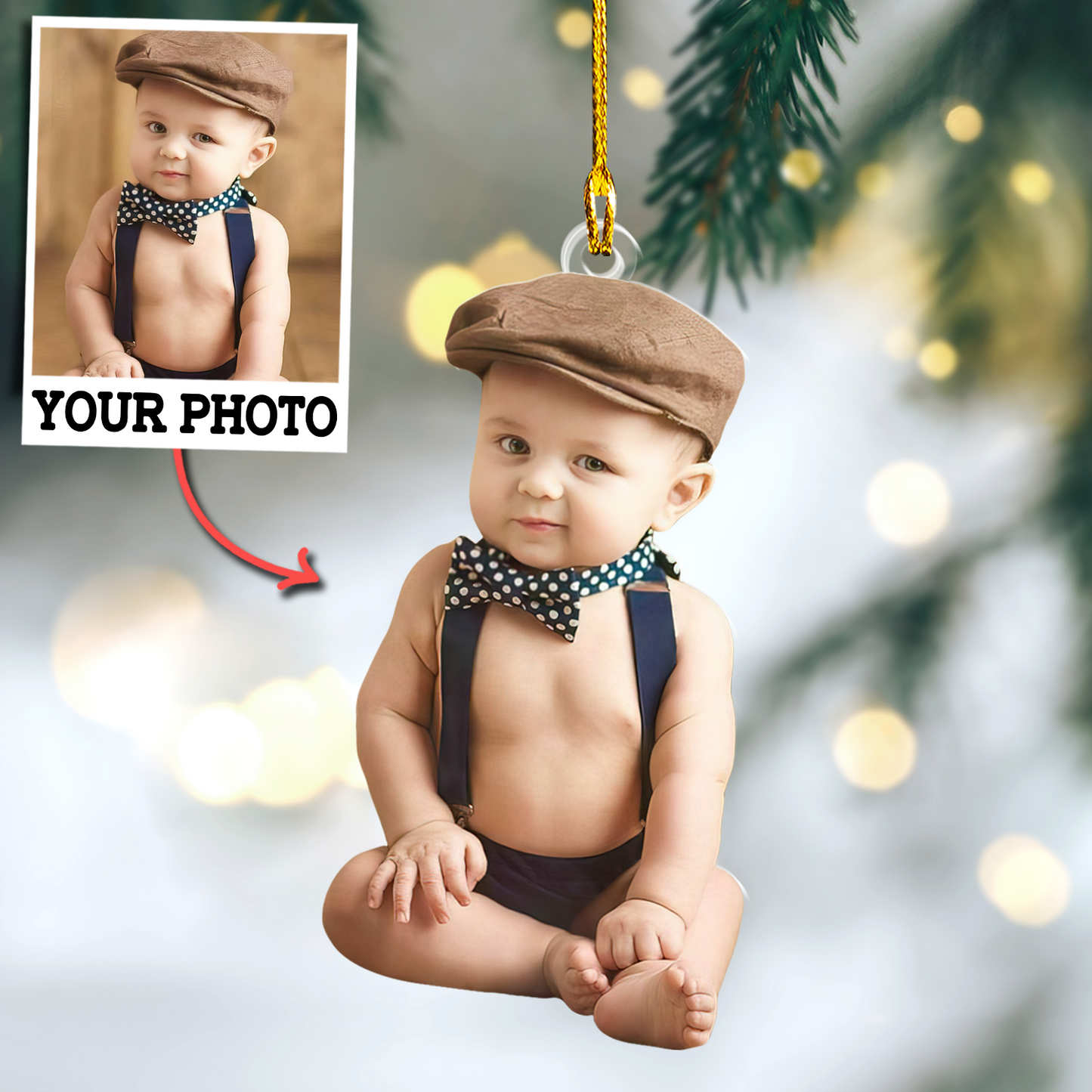 Custom Baby Photo Ornament