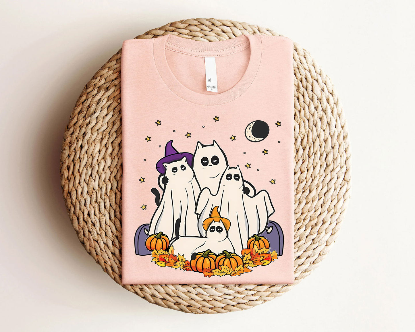 Black Cat In Ghost Costume Shirt