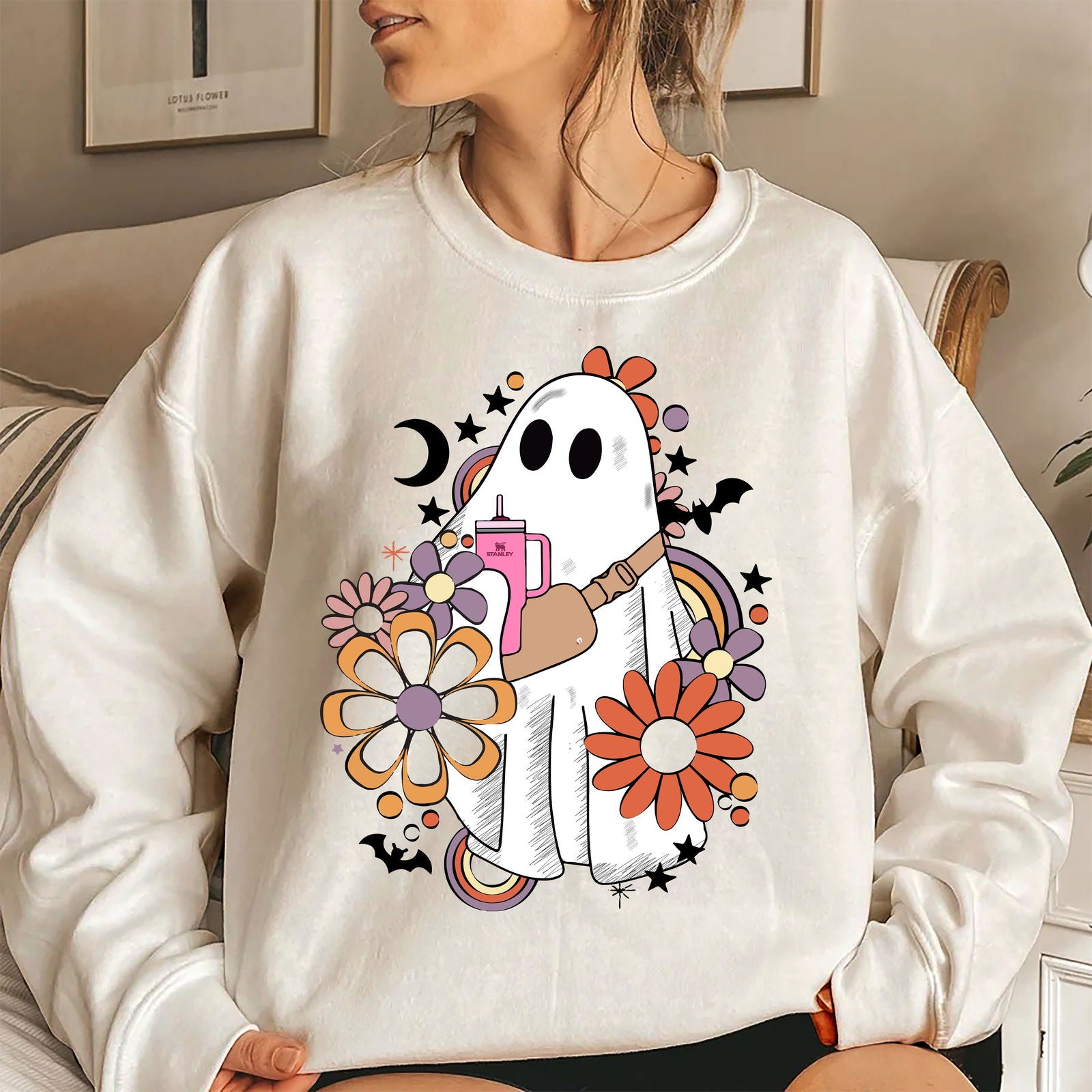 Boo-Jee Halloween Flower Shirt