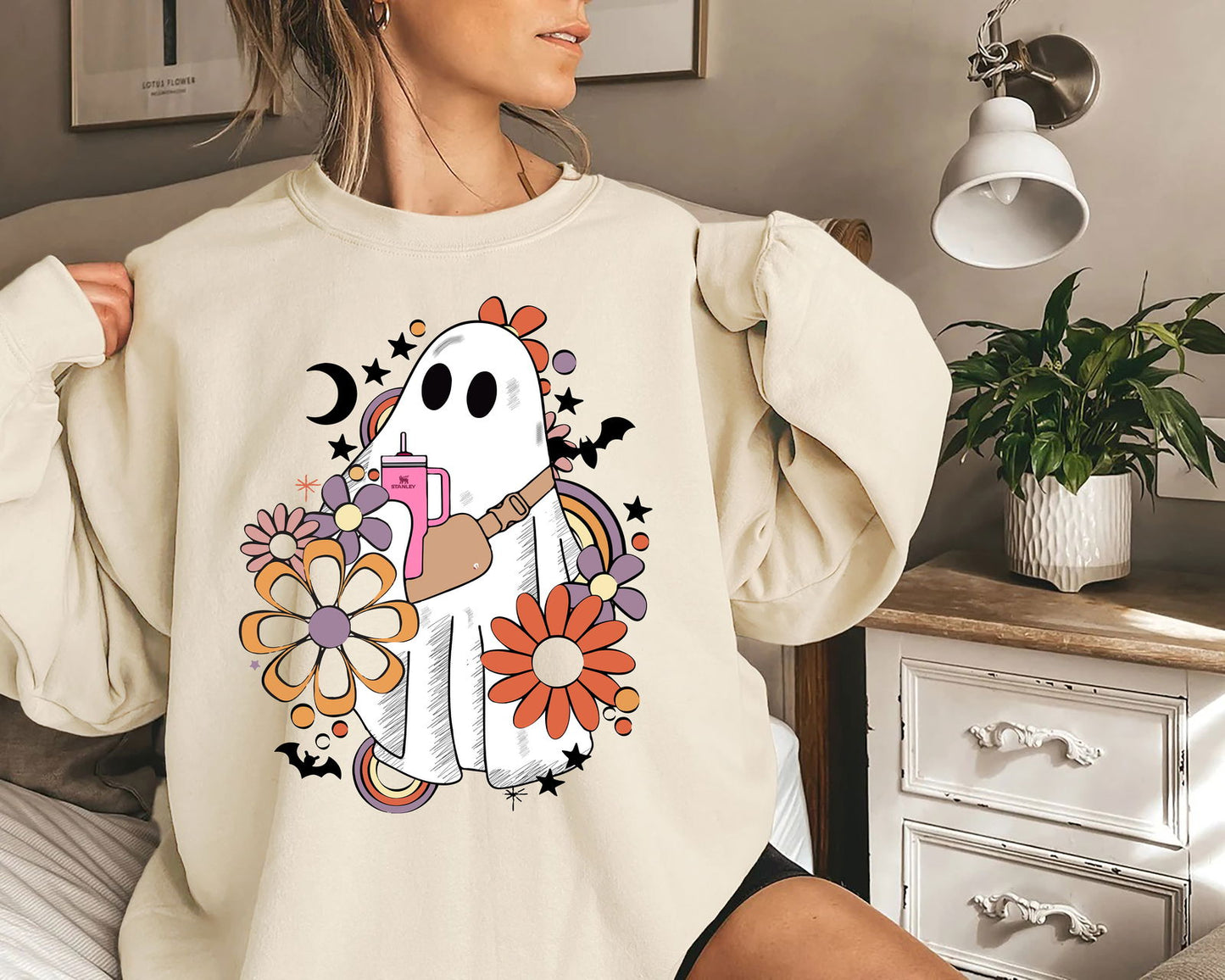 Boo-Jee Halloween Flower Shirt