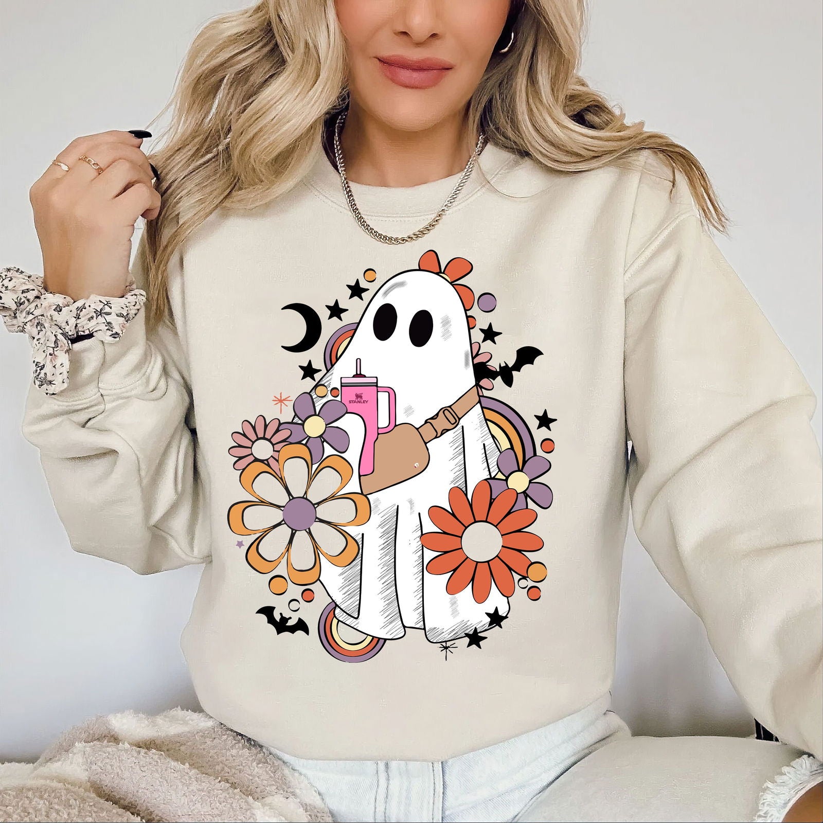 Boo-Jee Halloween Flower Shirt