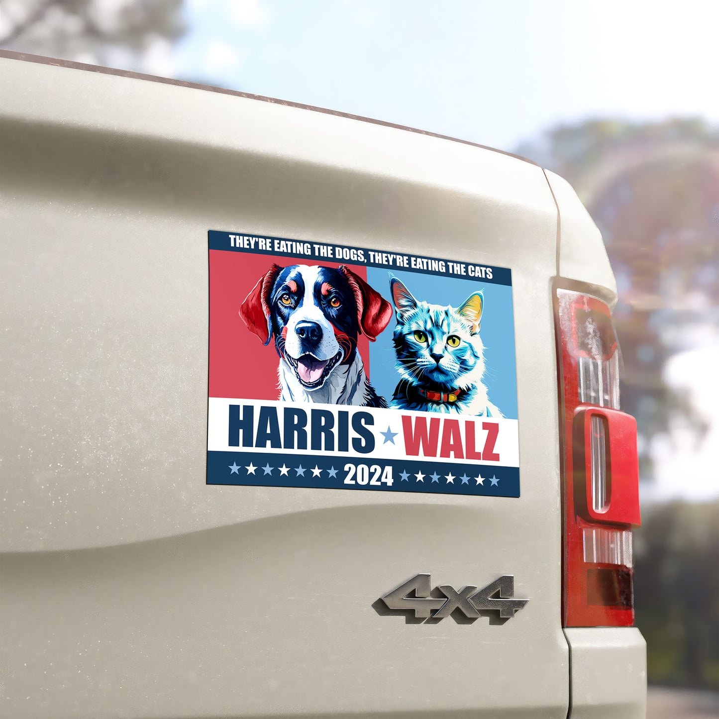 They're Eating The Dogs, They're Eating The Cats Harris Walz 2024 Magnet