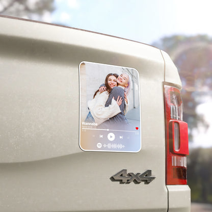 Custom Photo Music Player Besties Magnet