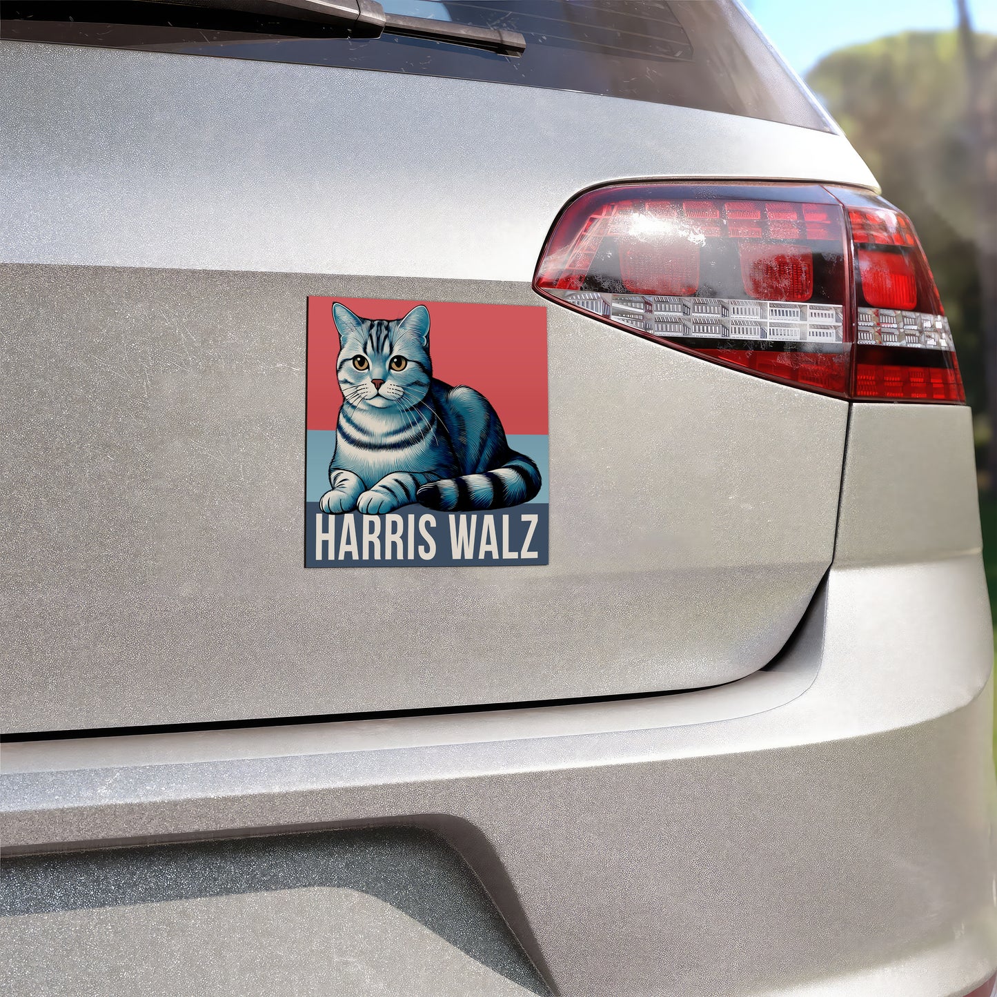 Harris Walz Cat Magnet