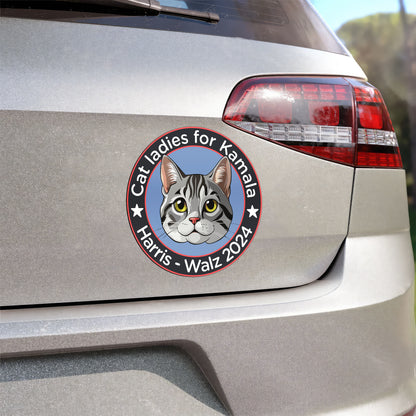 Cat ladies for Kamala Harris Walz 2024 Magnet