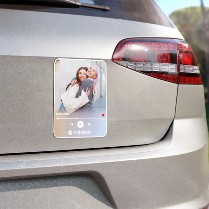 Custom Photo Music Player Besties Magnet