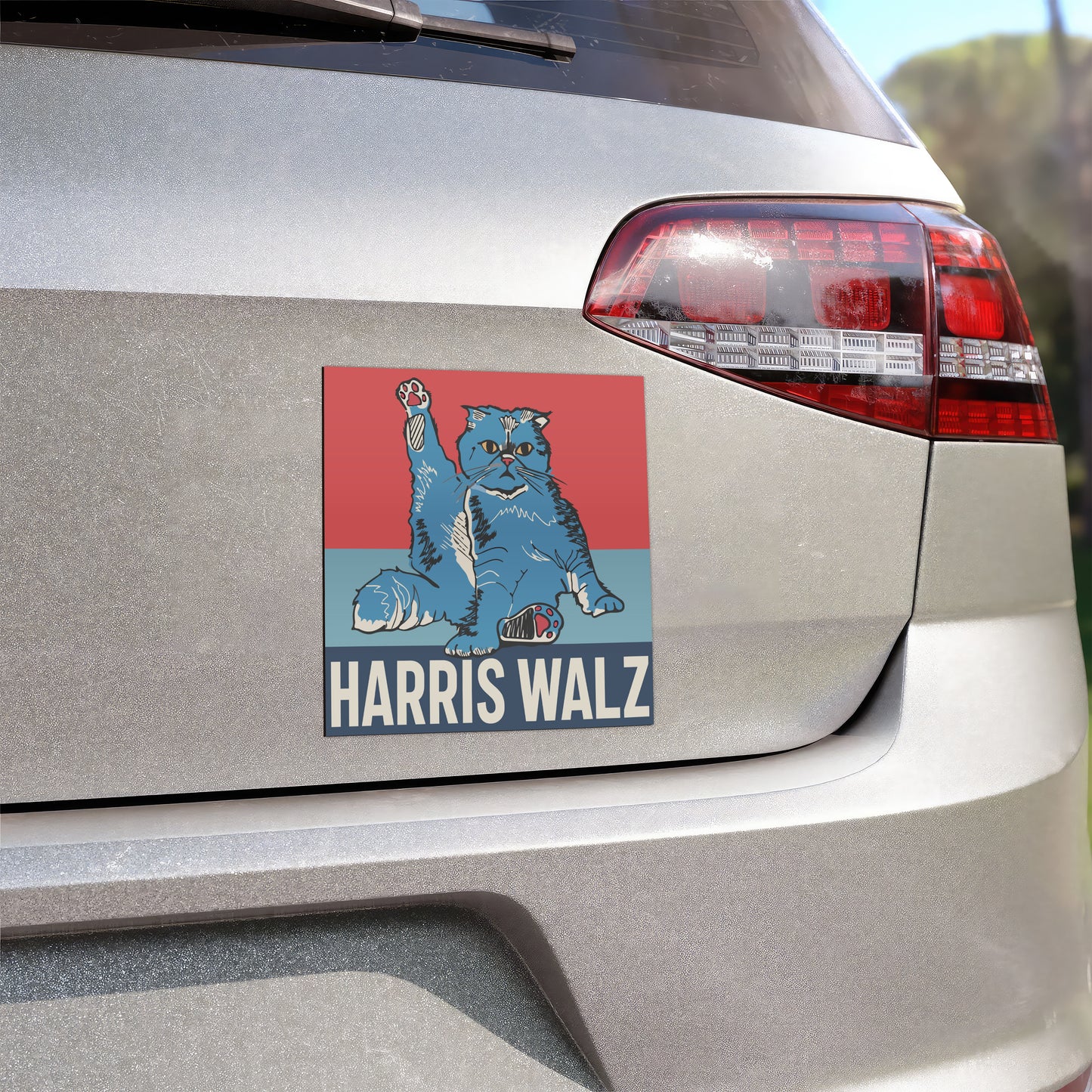 Harris Walz Cat Magnet