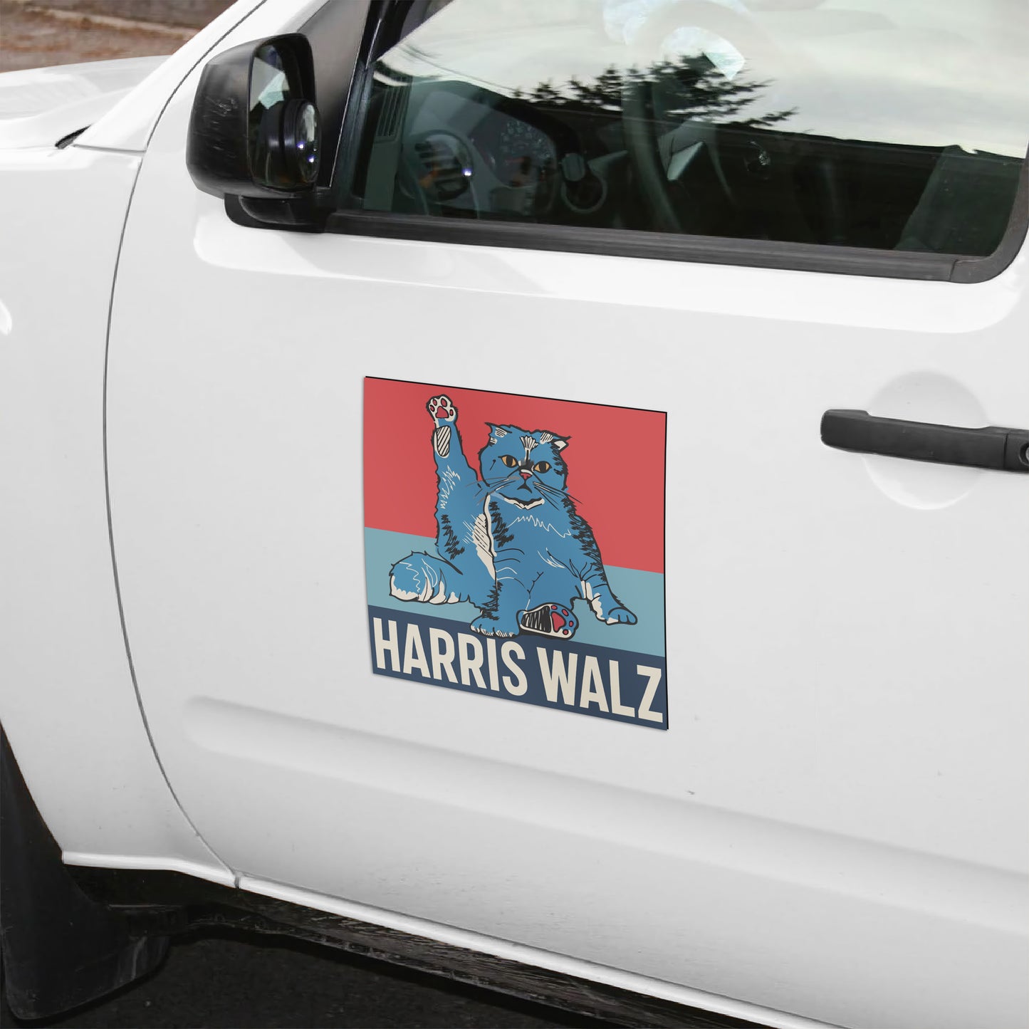 Harris Walz Cat Magnet