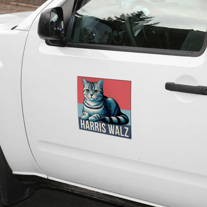 Harris Walz Cat Magnet