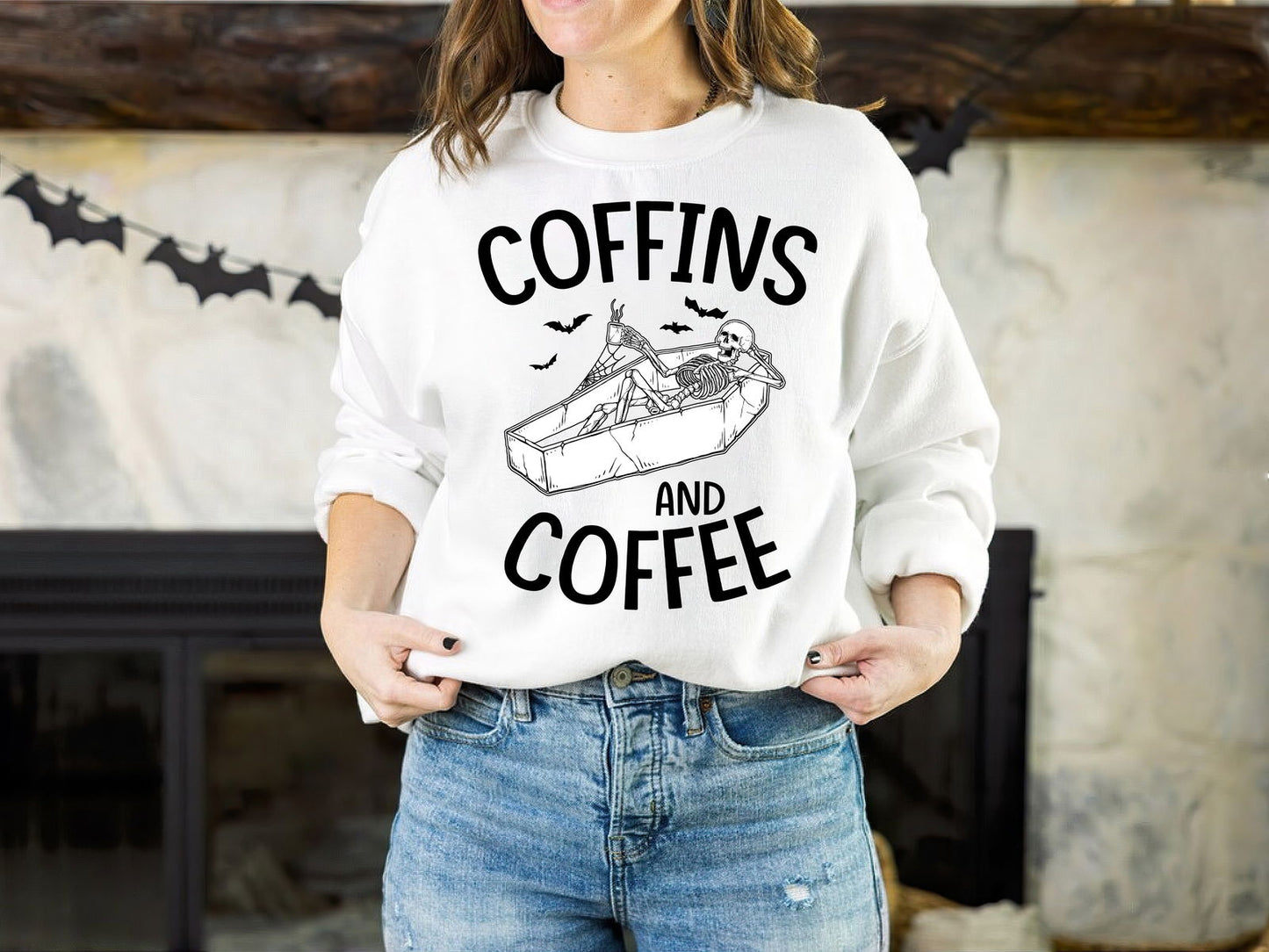 Coffins And Coffee Skeleton Halloween Shirt