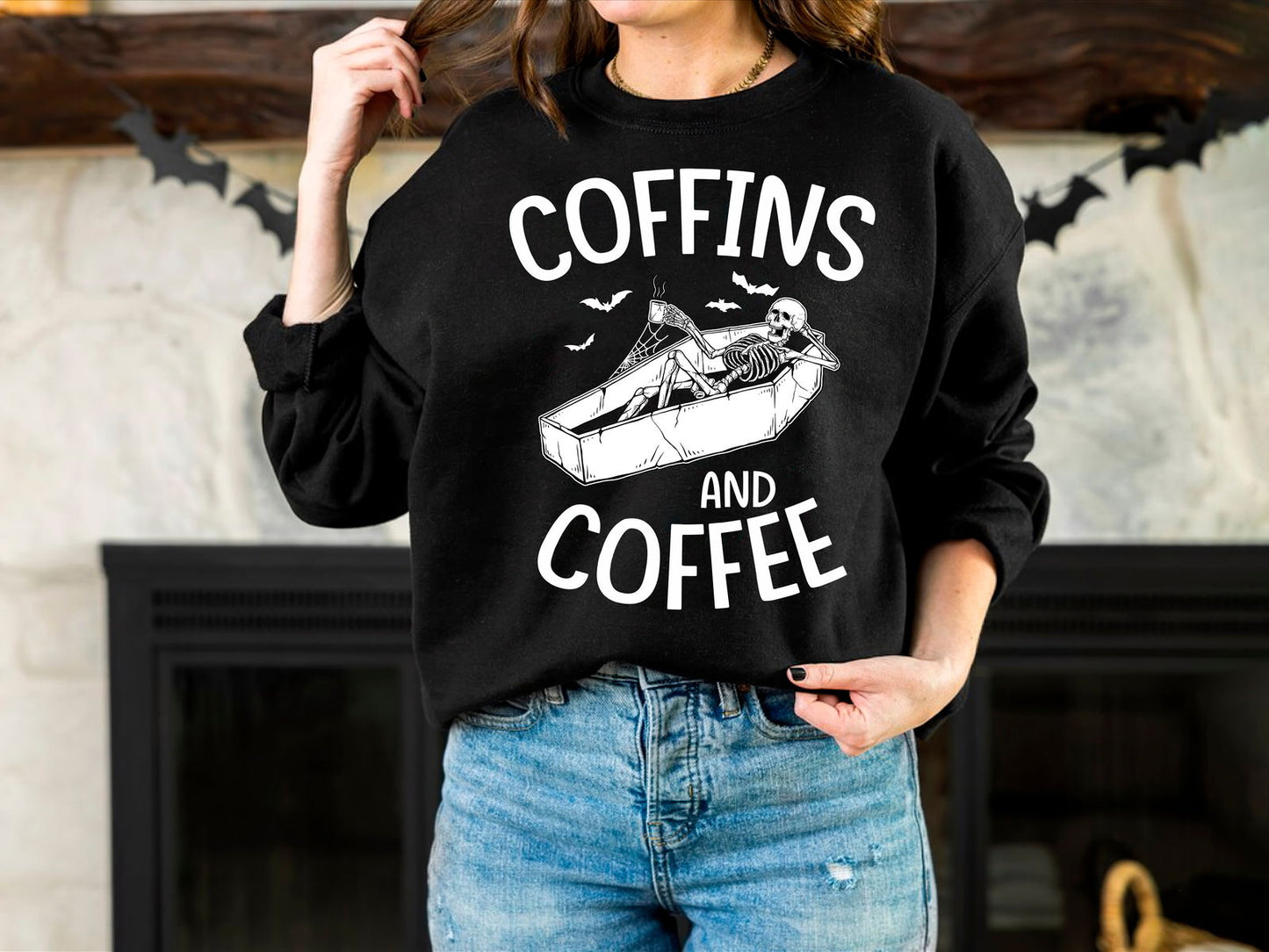 Coffins And Coffee Skeleton Halloween Shirt