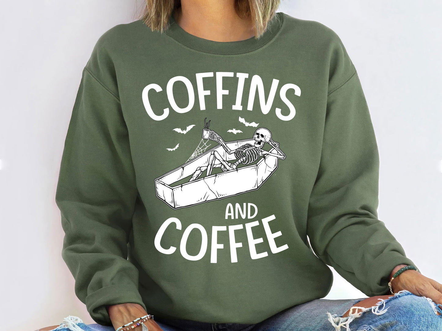 Coffins And Coffee Skeleton Halloween Shirt