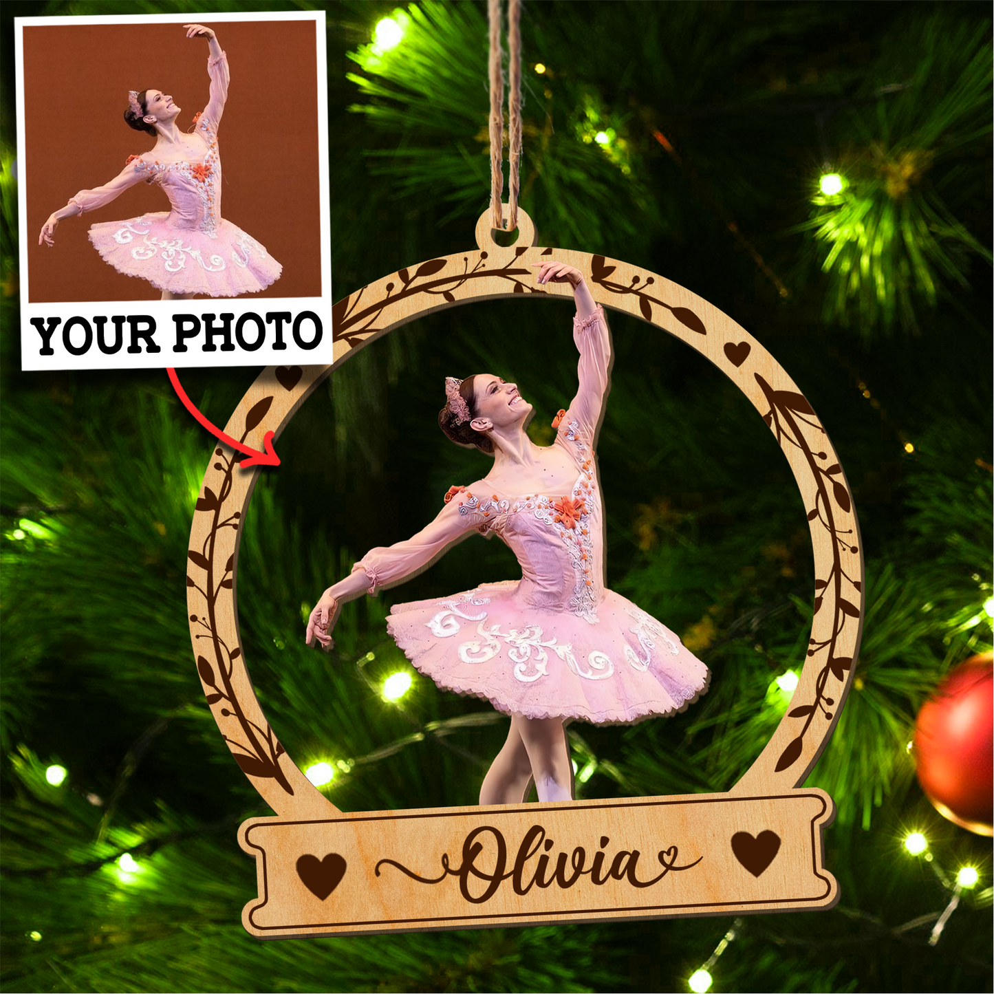 Custom Ballet Photo Ornament