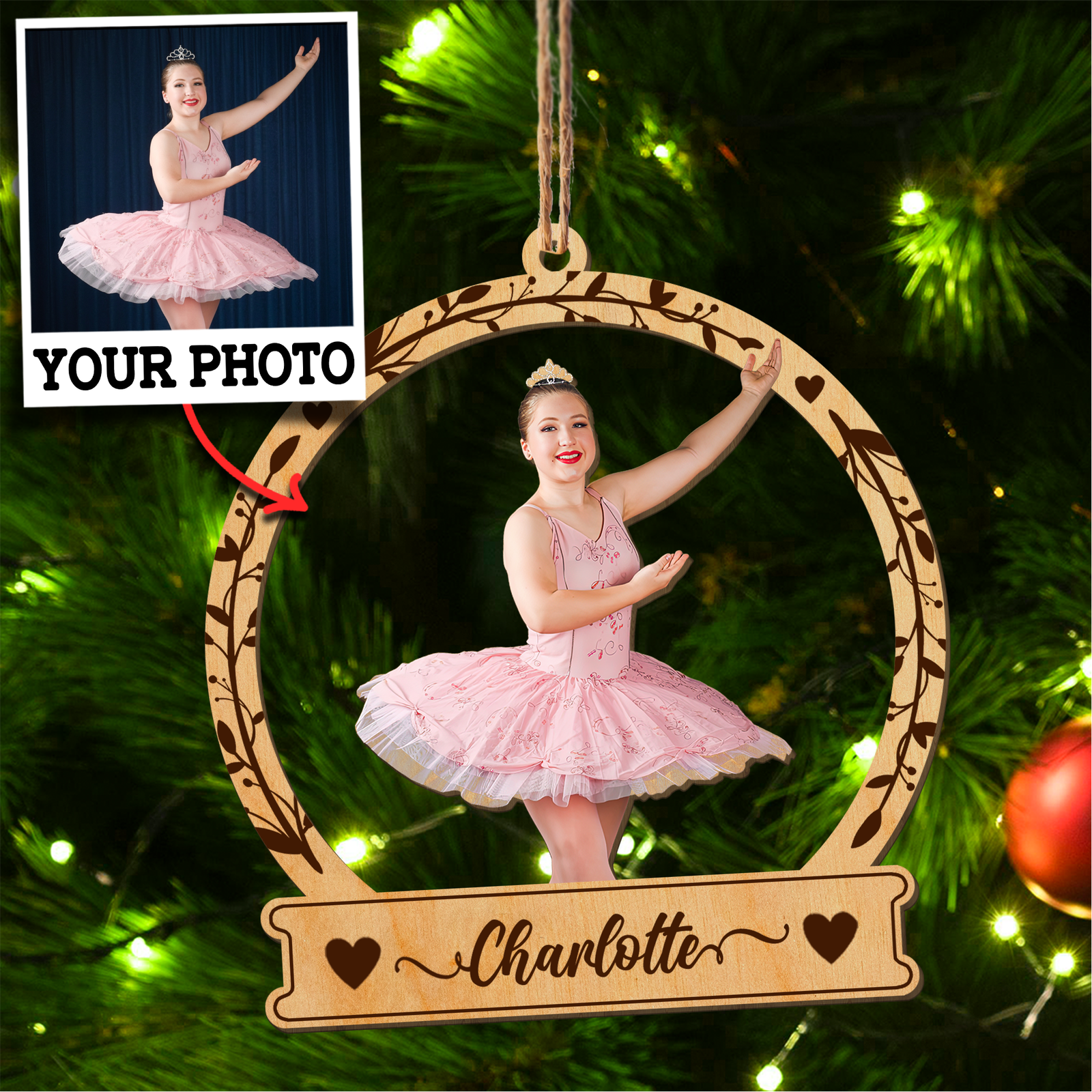 Custom Ballet Photo Ornament