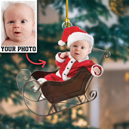 Custom Photo Baby Christmas Ornament