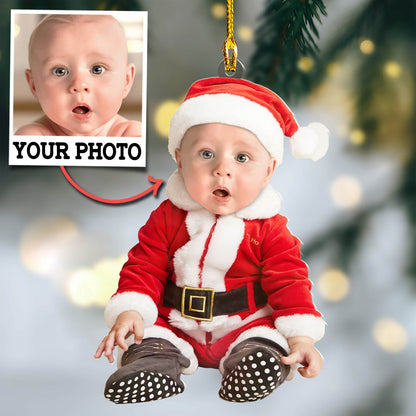 Custom Photo Baby Christmas Ornament