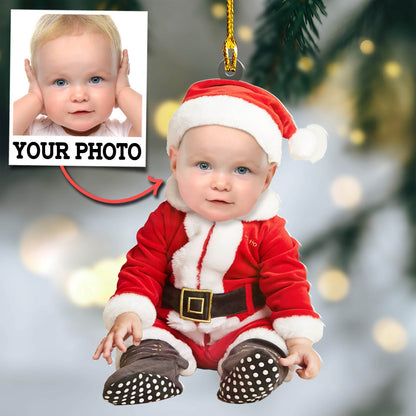 Custom Photo Baby Christmas Ornament