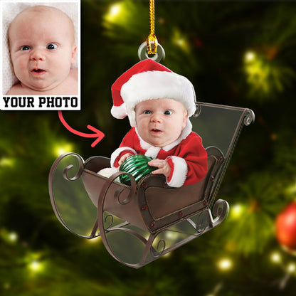 Custom Photo Baby Christmas Ornament