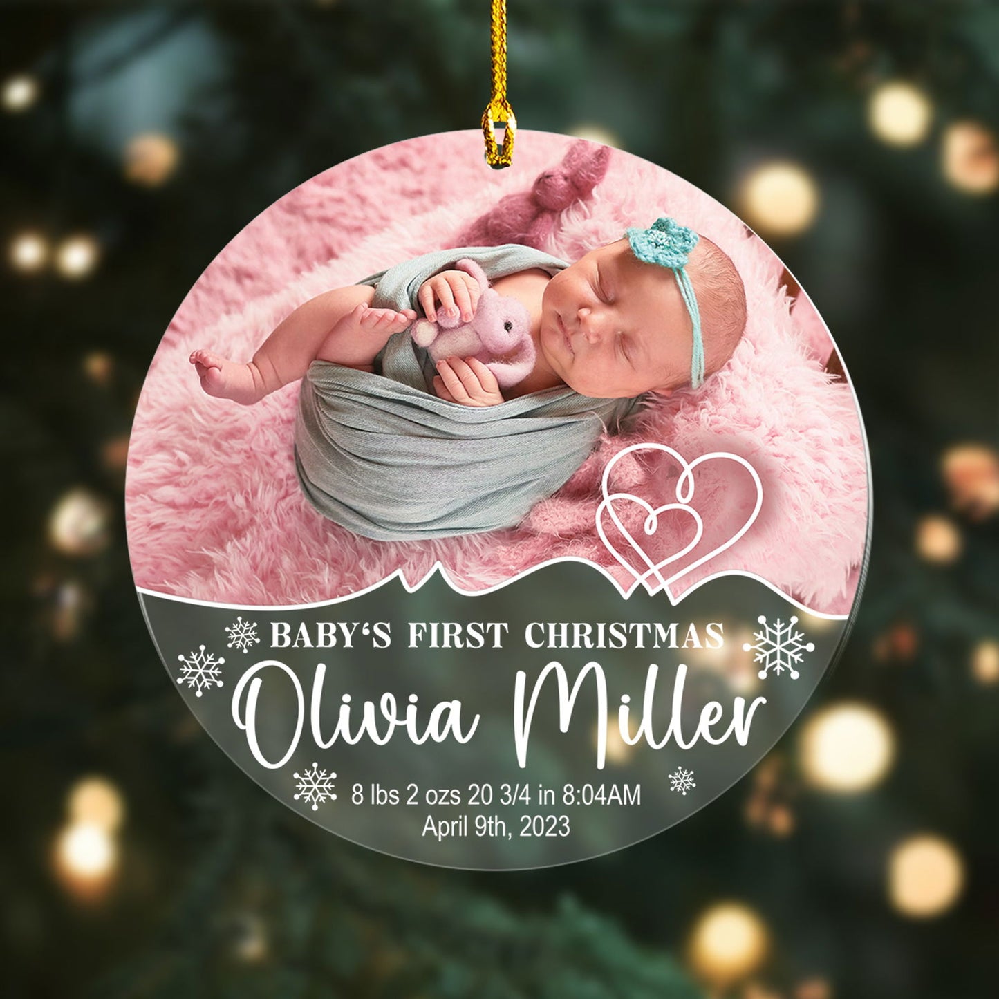 Custom Photo Baby Ornament