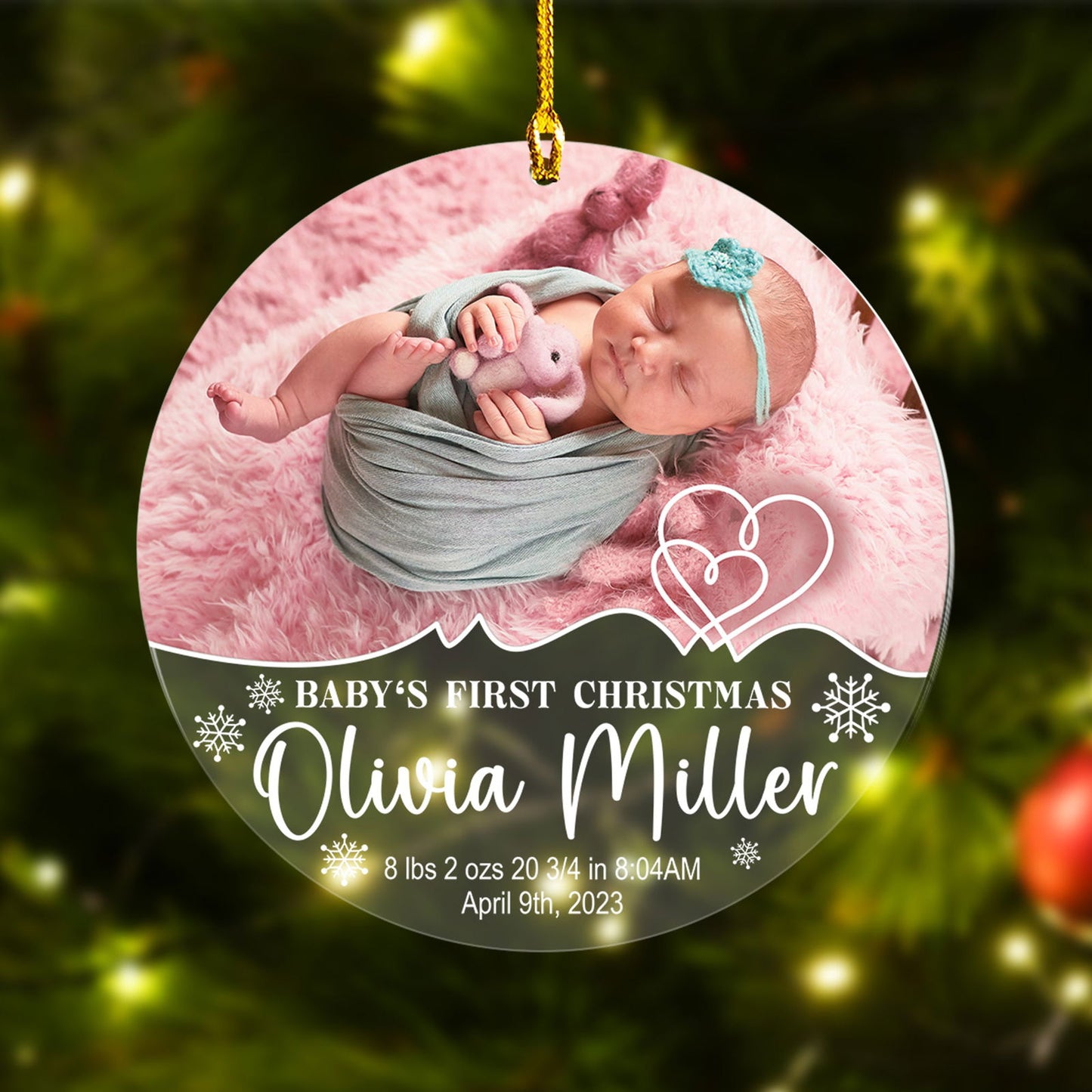 Custom Photo Baby Ornament