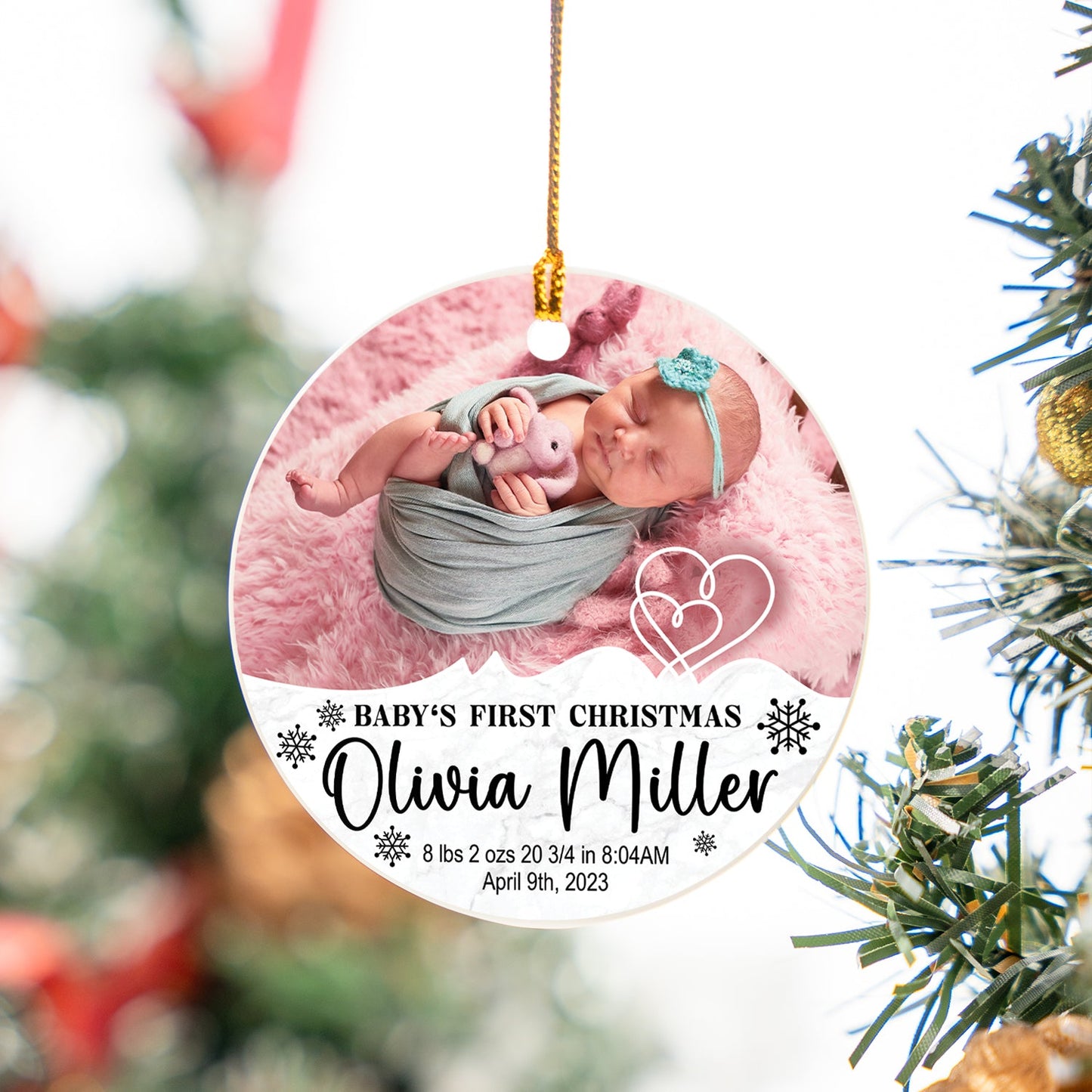 Custom Photo Baby Ornament