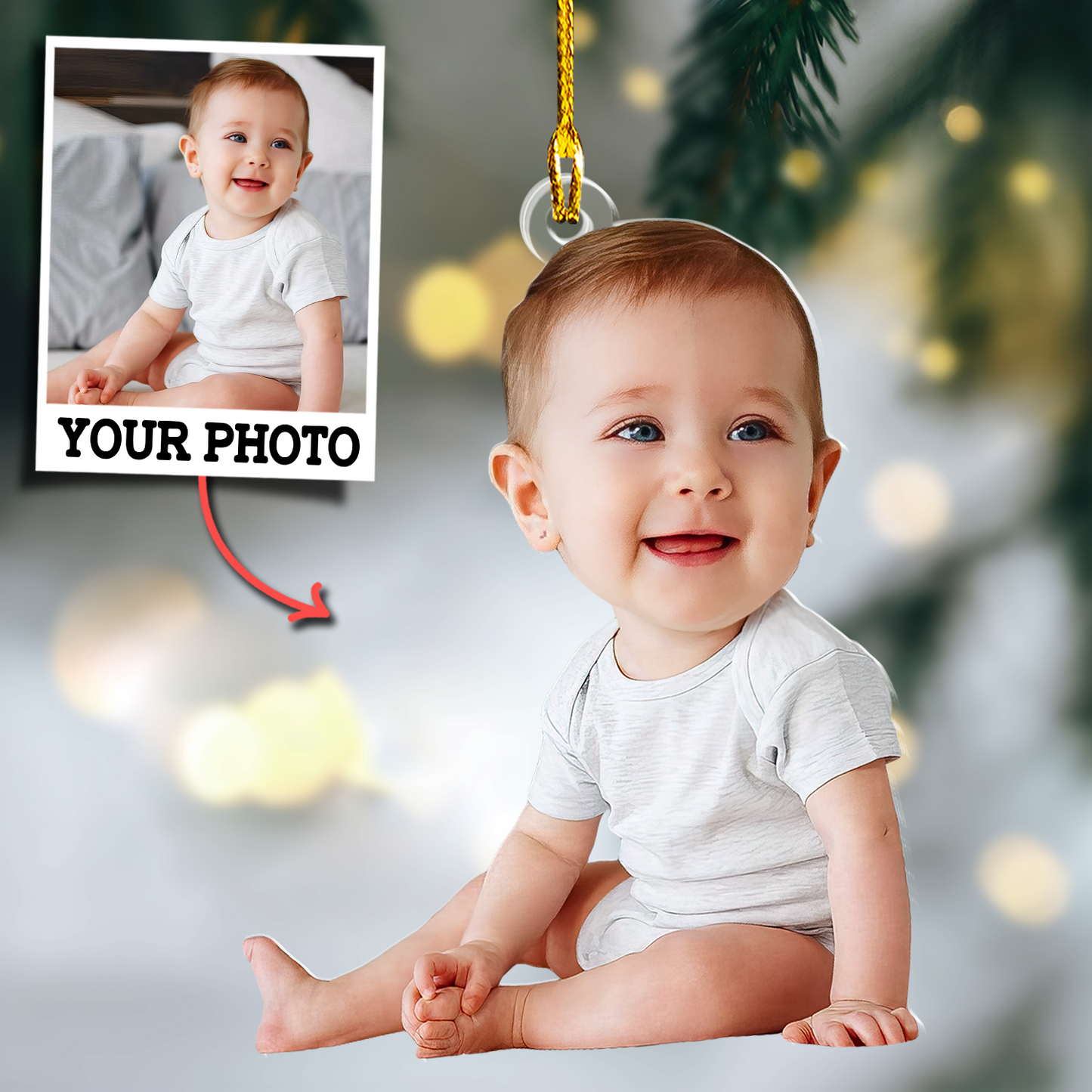 Custom Photo Baby Ornament