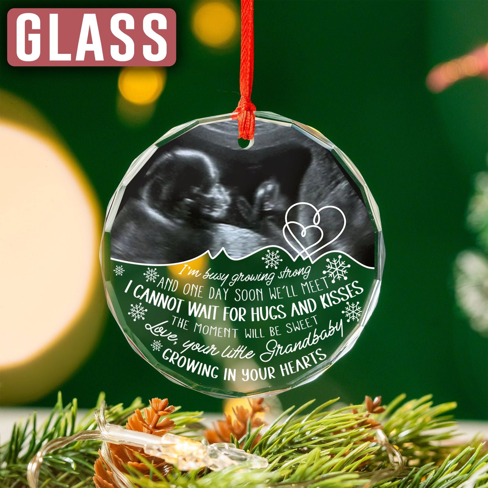 Custom Photo Baby Ultrasound Ornament