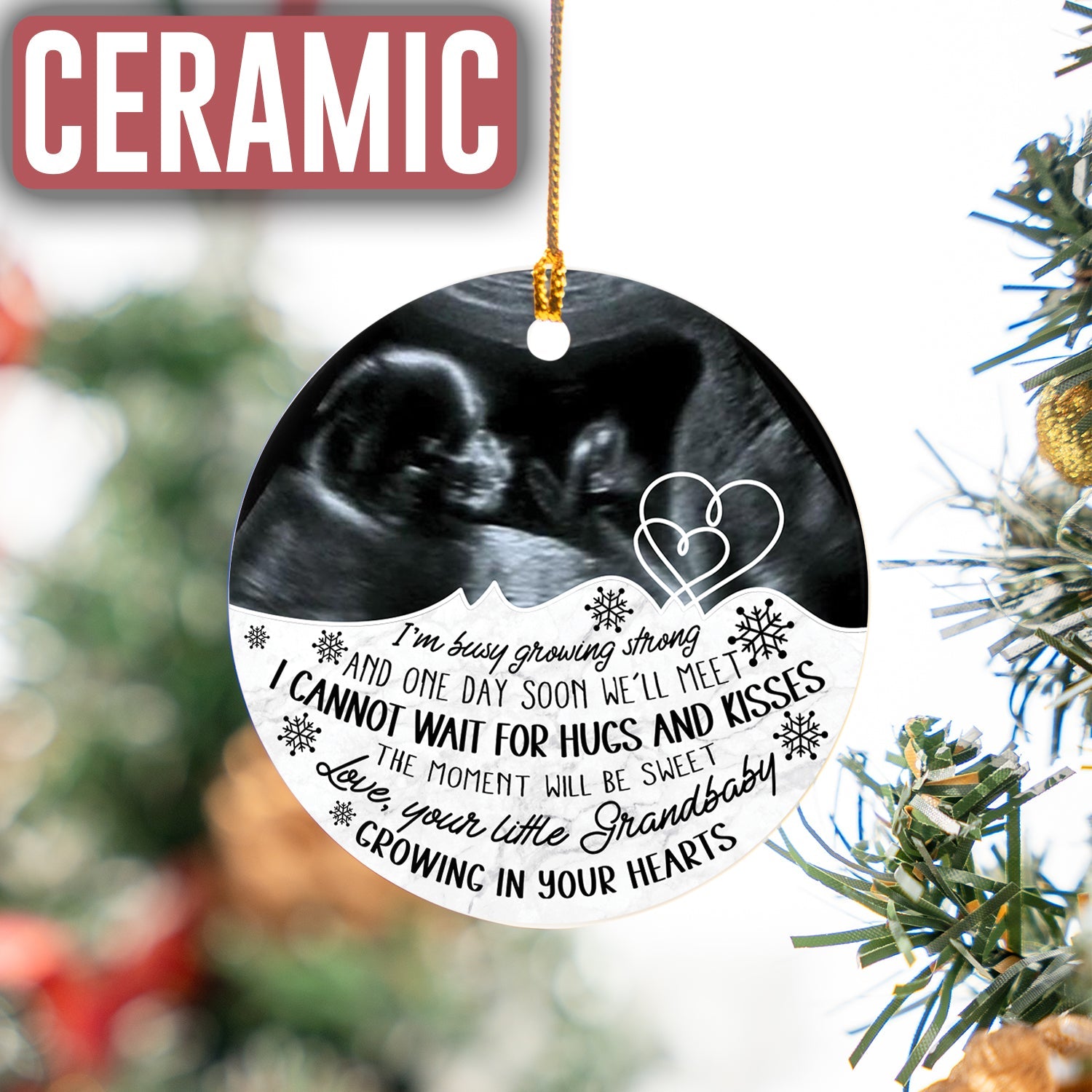 Custom Photo Baby Ultrasound Ornament