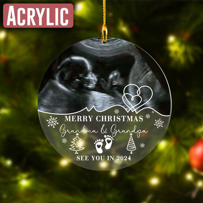 Custom Photo Baby Ultrasound Ornament