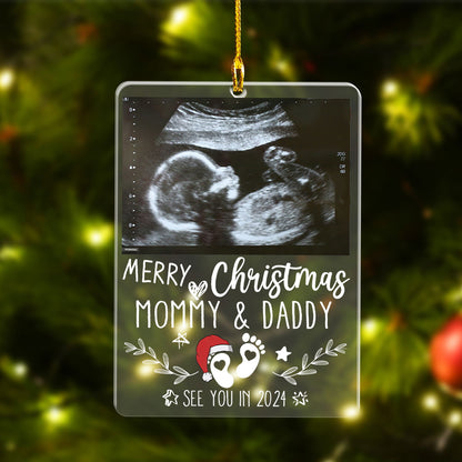 Custom Photo Baby Ultrasound Ornament