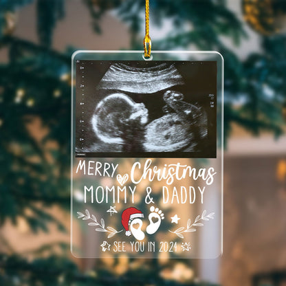 Custom Photo Baby Ultrasound Ornament