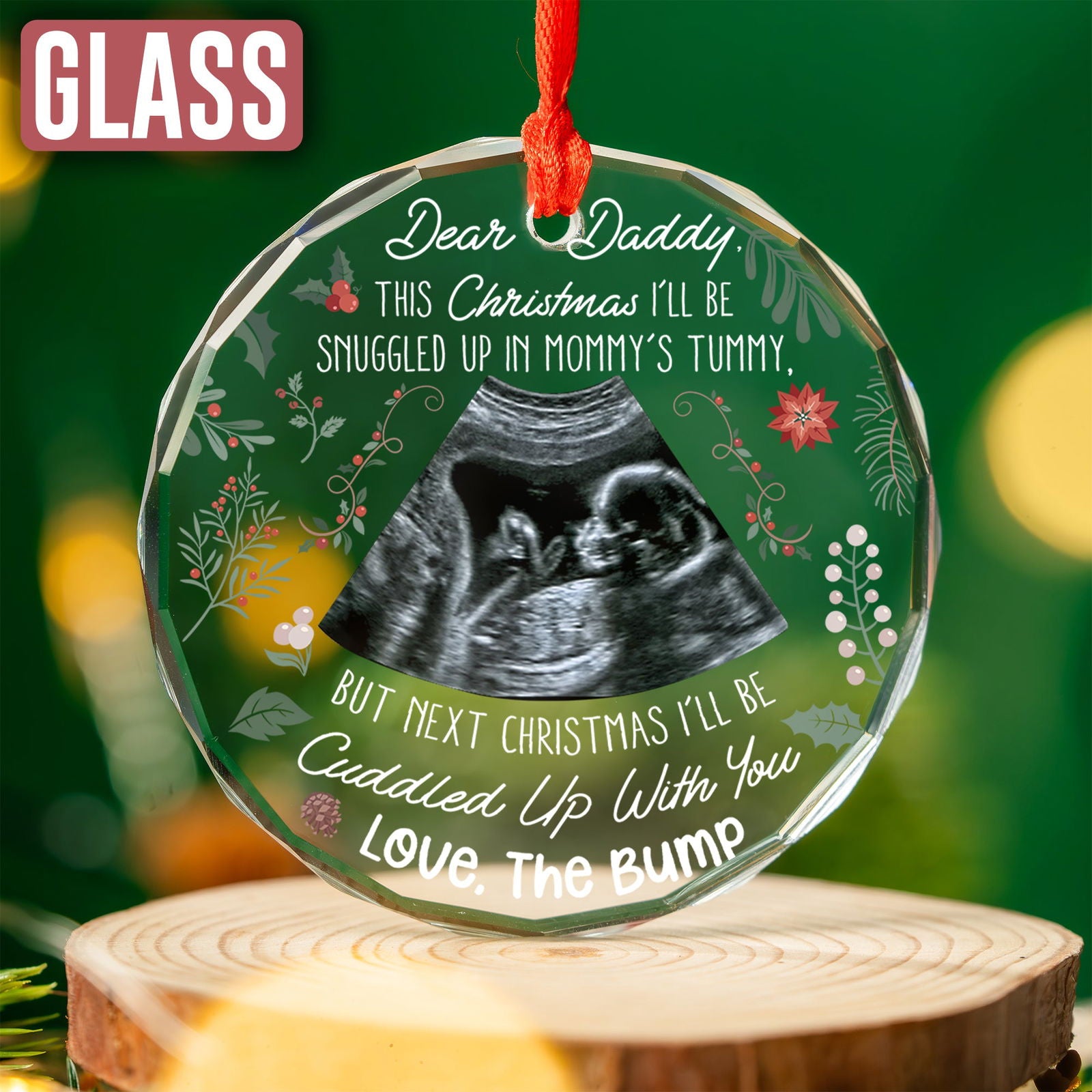 Custom Photo Baby Ultrasound Ornament