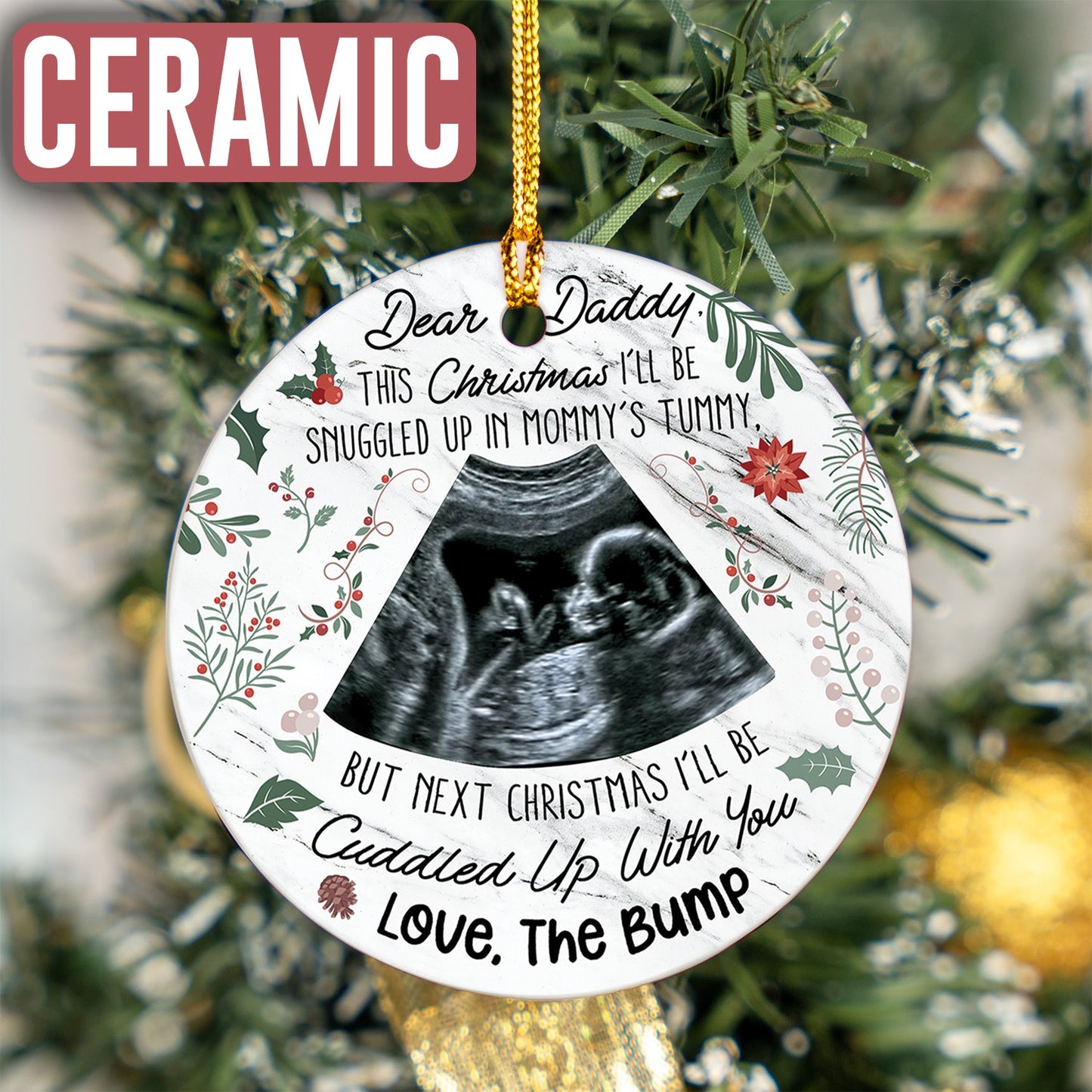 Custom Photo Baby Ultrasound Ornament