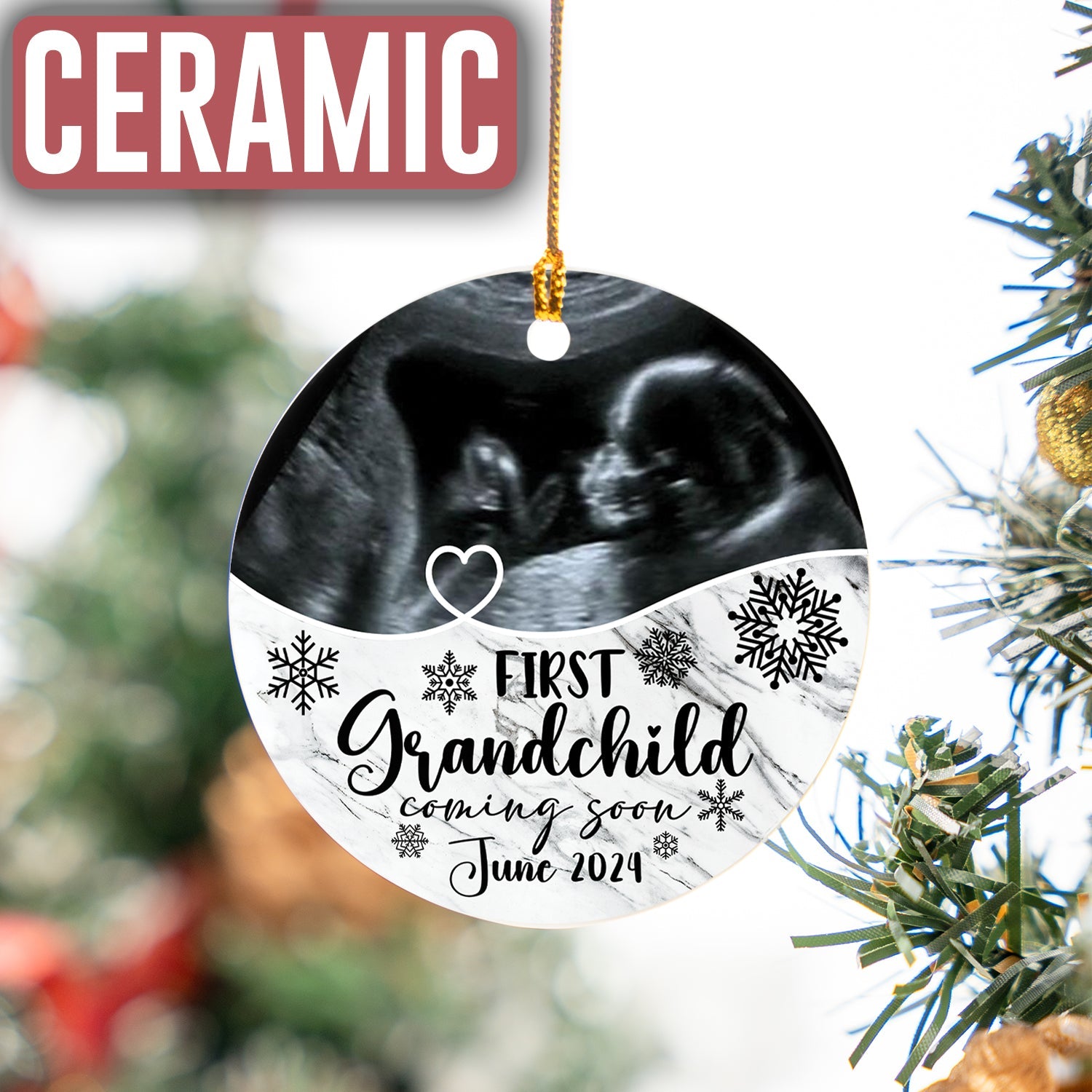 Custom Photo Baby Ultrasound Ornament