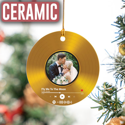 Custom Photo Couple Vinyl Ornament