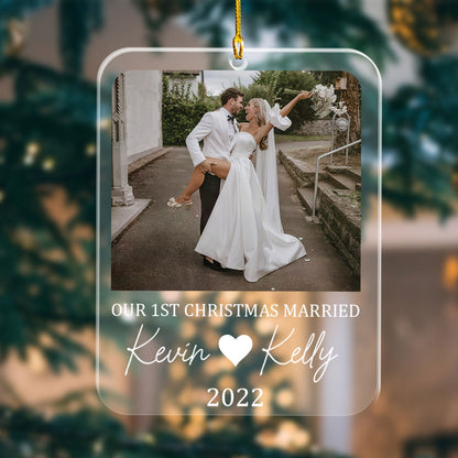 Custom Photo Engagement Ornament