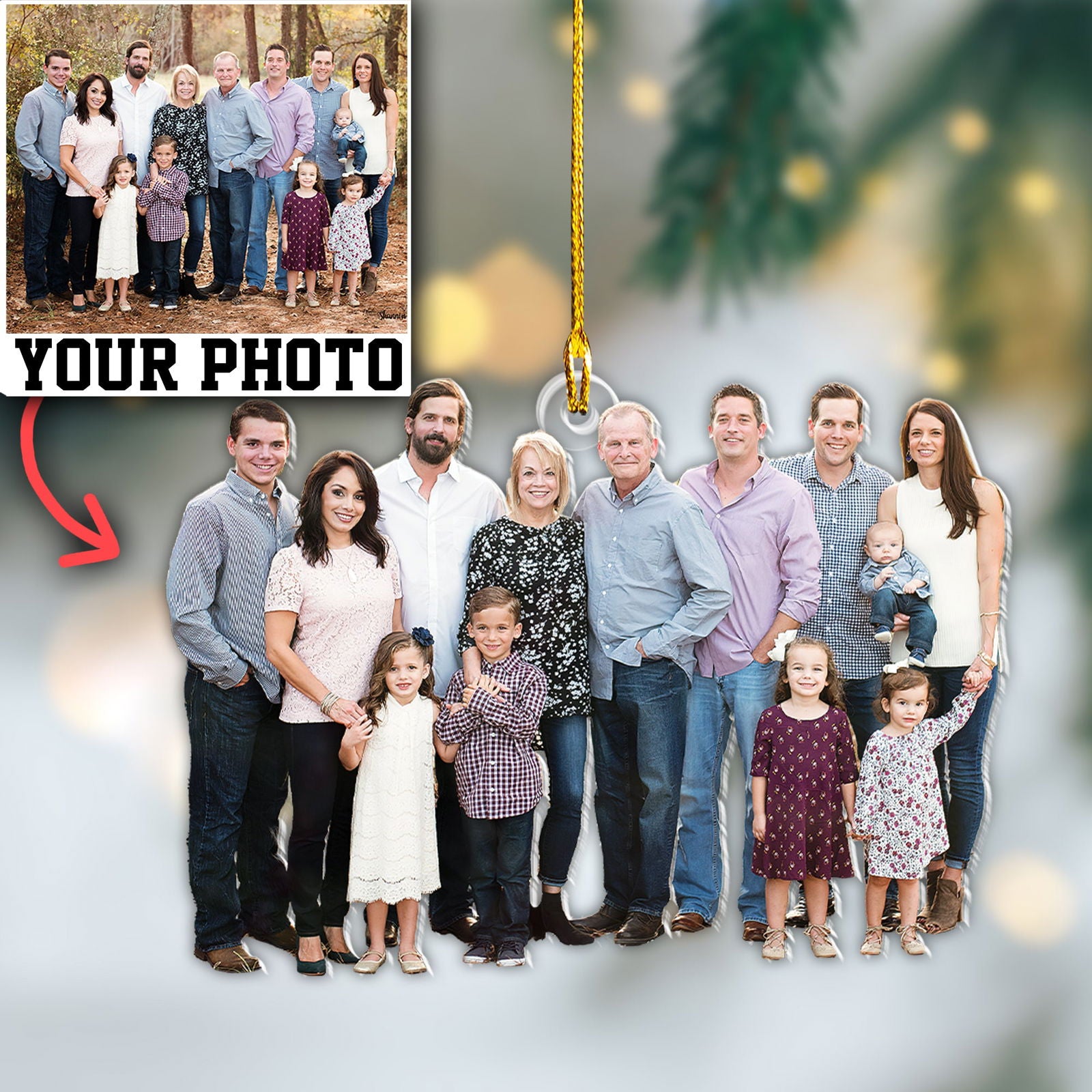 Custom Photo Family Ornament